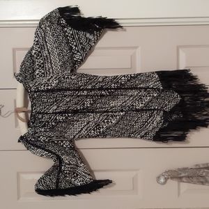 Off the shoulder fringe dress